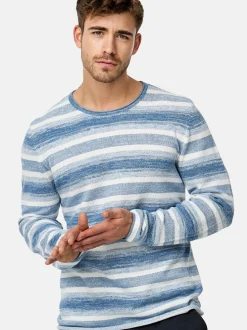 Indicode Herren Strickpullover - INManfred in blau