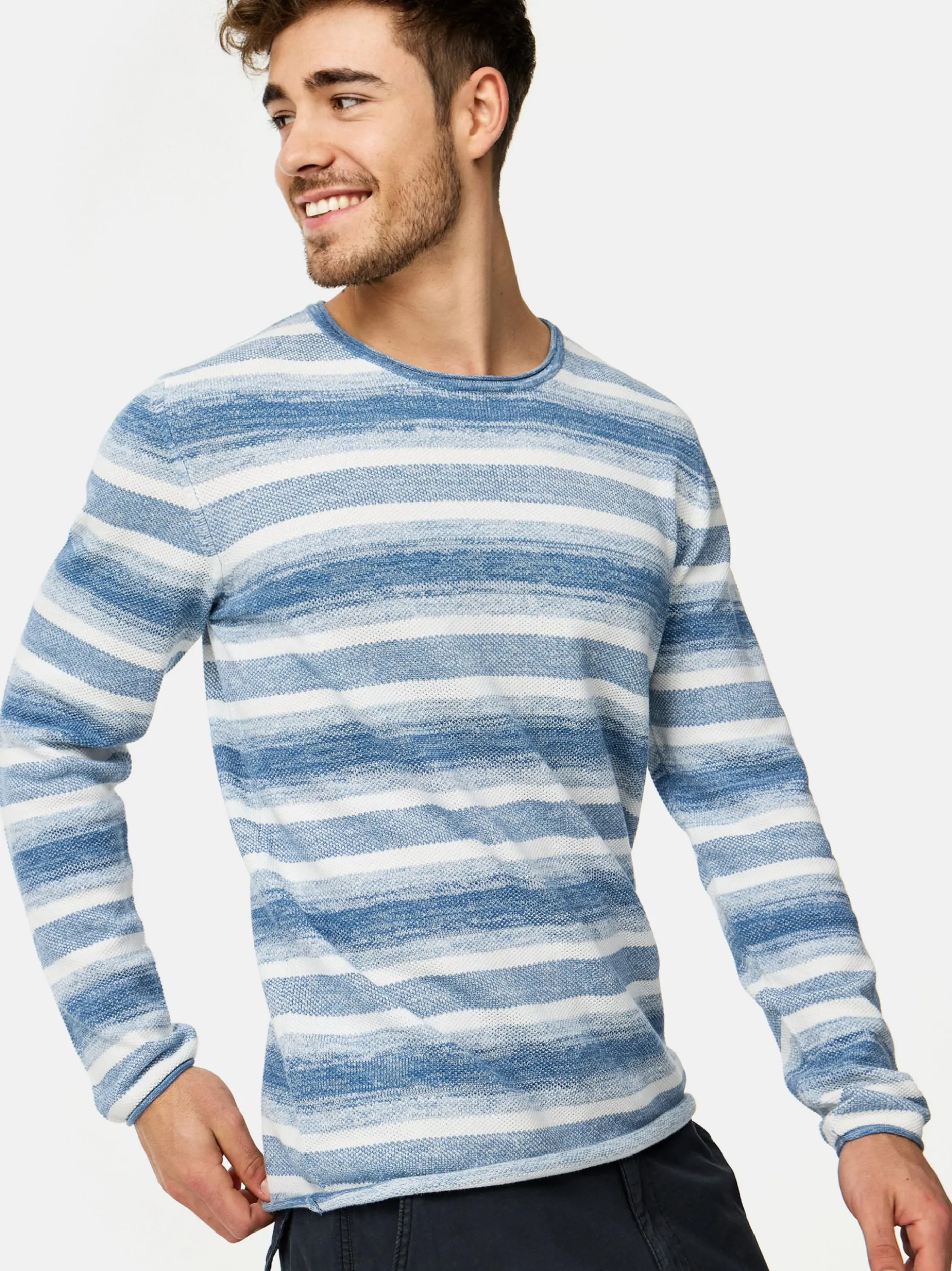 Indicode Herren Strickpullover - INManfred in blau