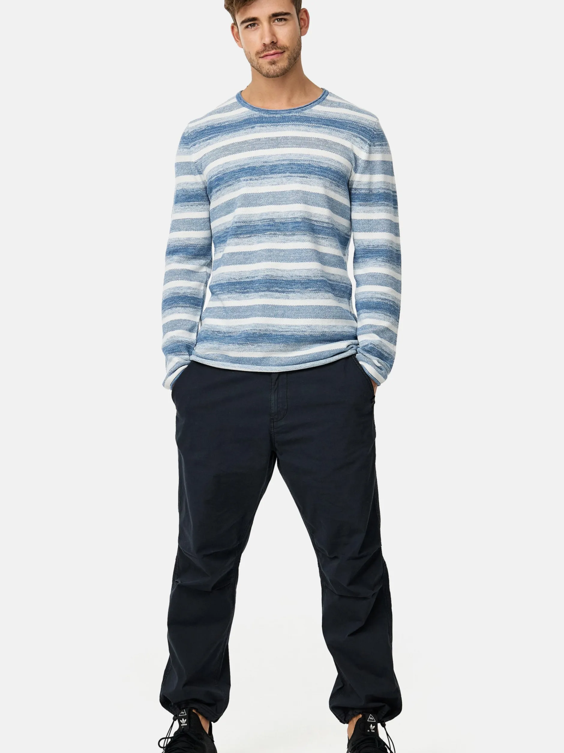 Indicode Herren Strickpullover - INManfred in blau