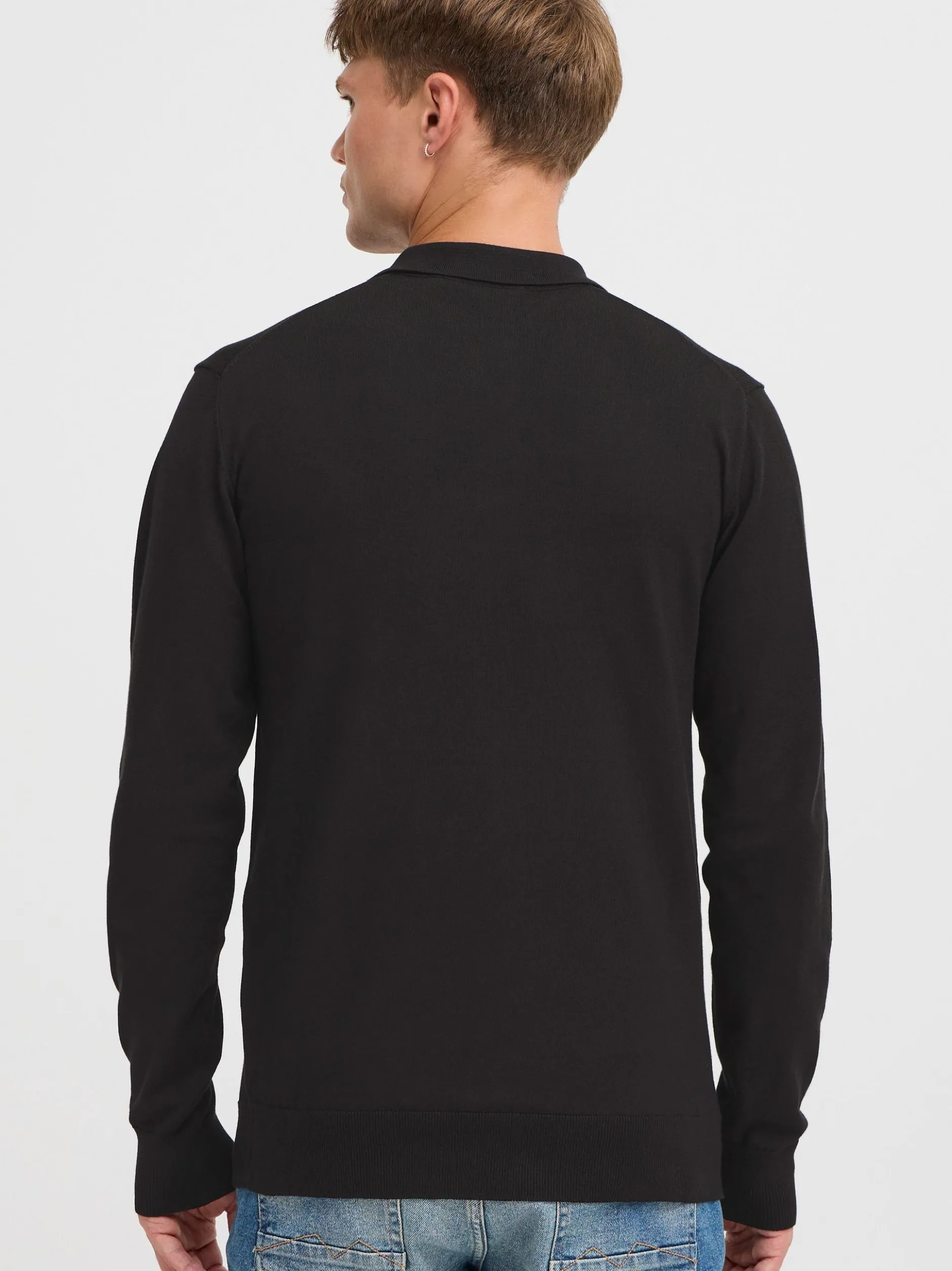 Indicode Herren Strickpullover - IDBellox in schwarz