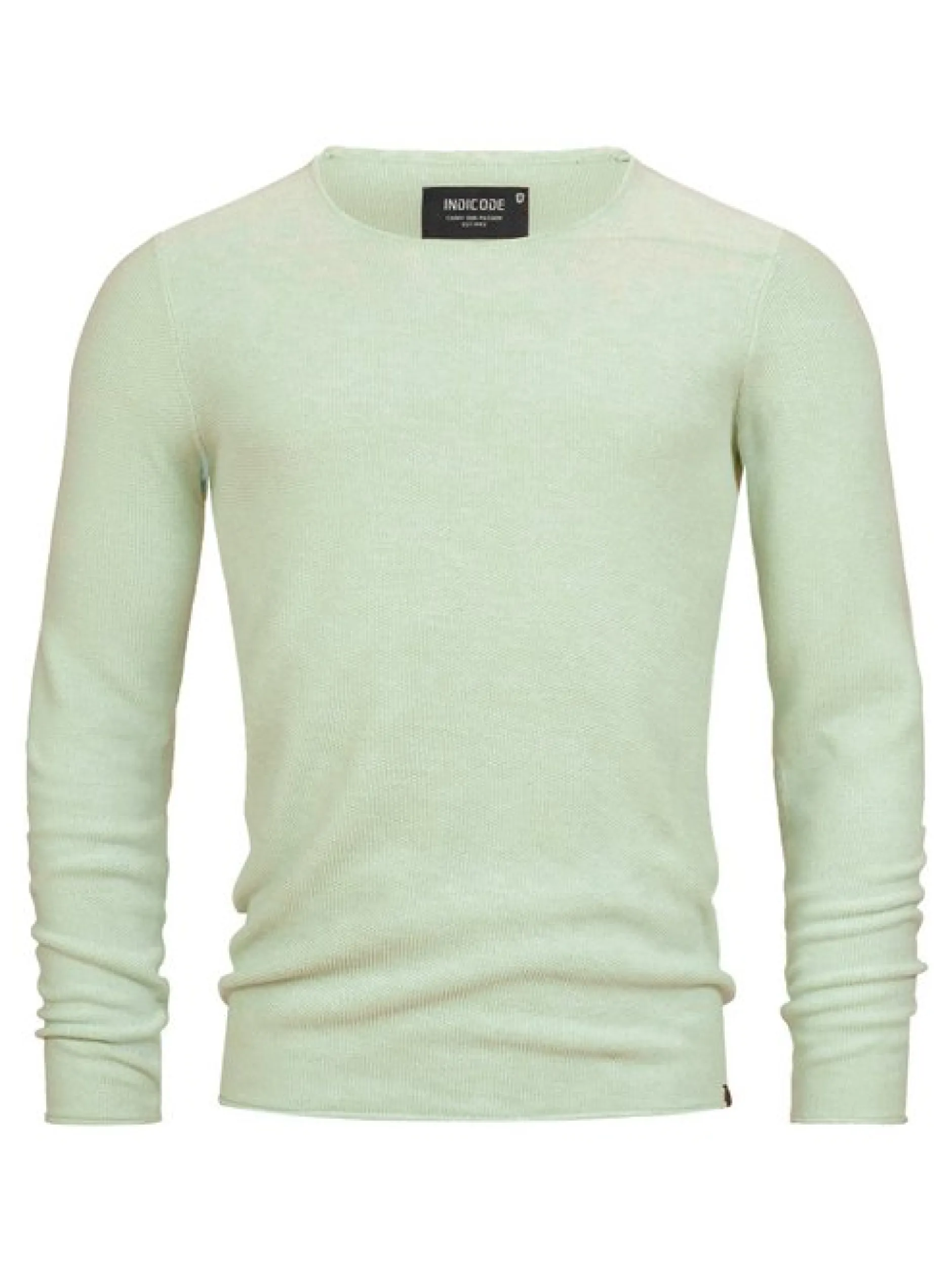 Indicode Herren Strickpullover - Loakim in türkis hellblau