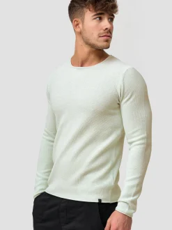 Indicode Herren Strickpullover - Loakim in türkis hellblau