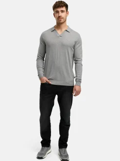 Indicode Herren Strickpullover - INHagen in hellgrau