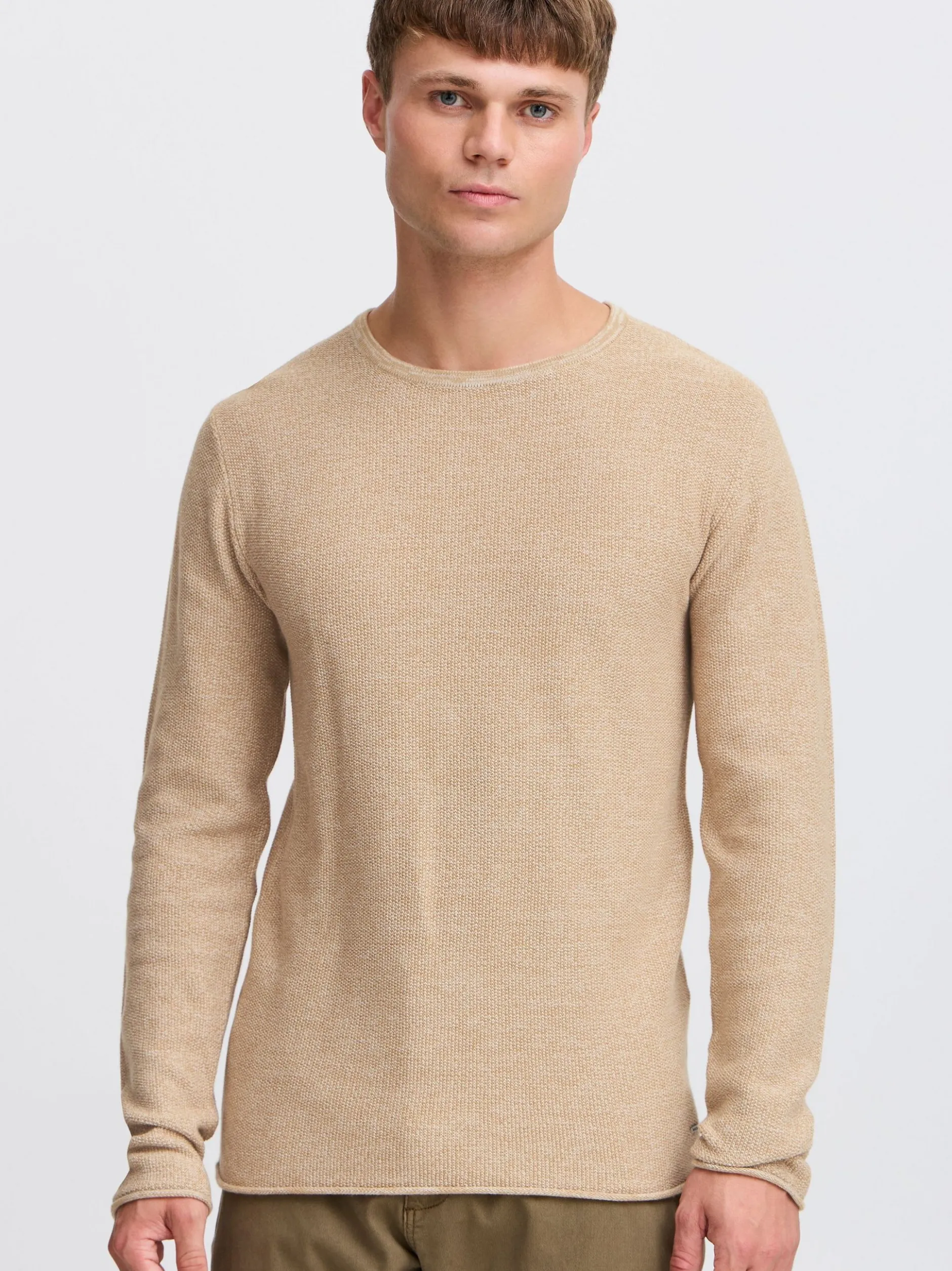 Indicode Herren Strickpullover - IDJadas in beige