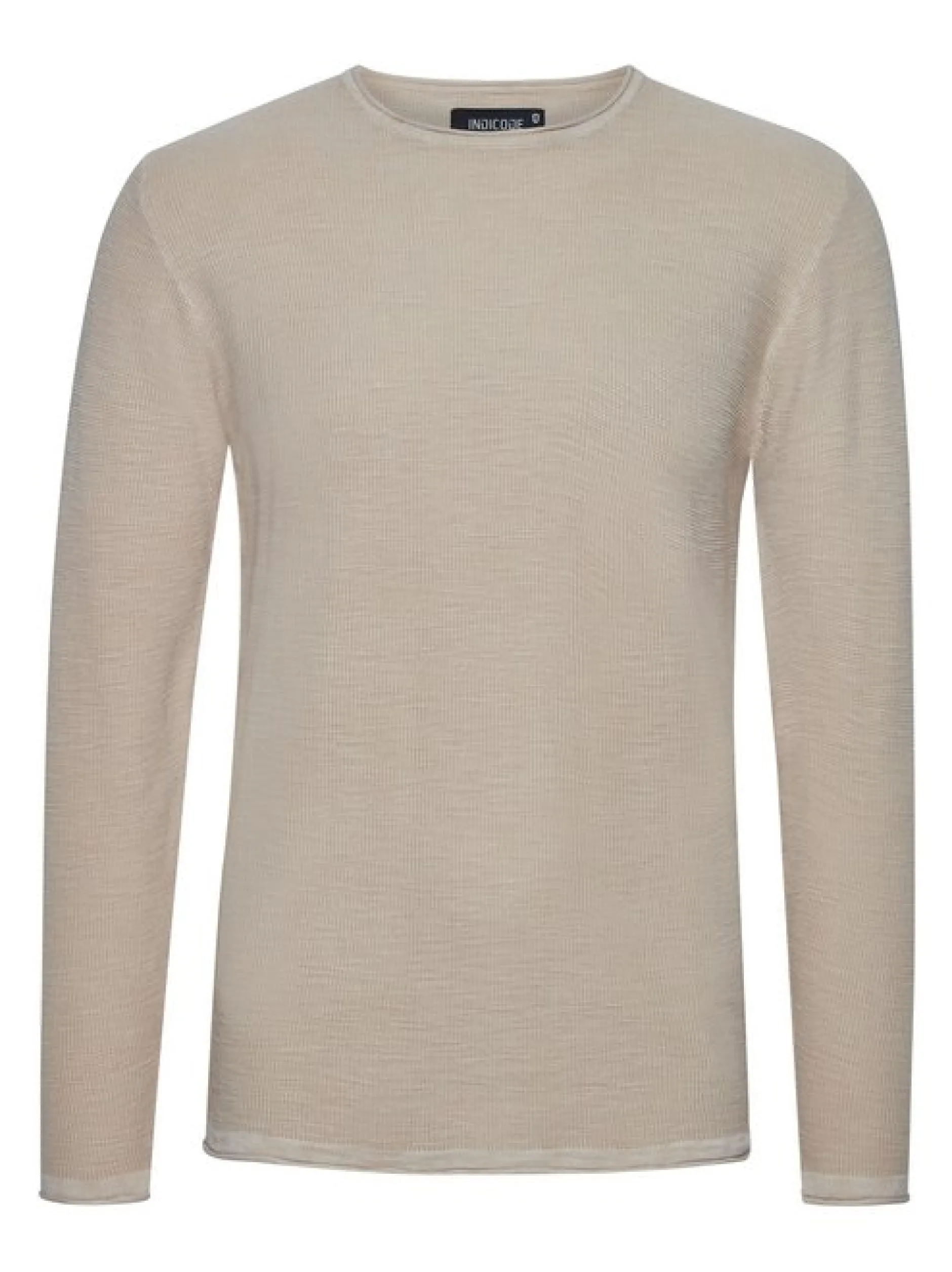 Indicode Herren Strickpullover - IDKarpo in beige