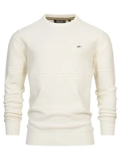 Indicode Herren Strickpullover - INJustice in vanille weiß