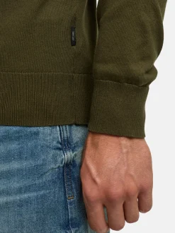 Indicode Herren Strickpullover - INKalpo in oliv khaki