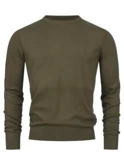 Indicode Herren Strickpullover - INKalpo in oliv khaki
