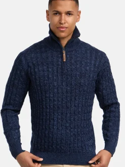 Indicode Herren Strickpullover - INHector in marine