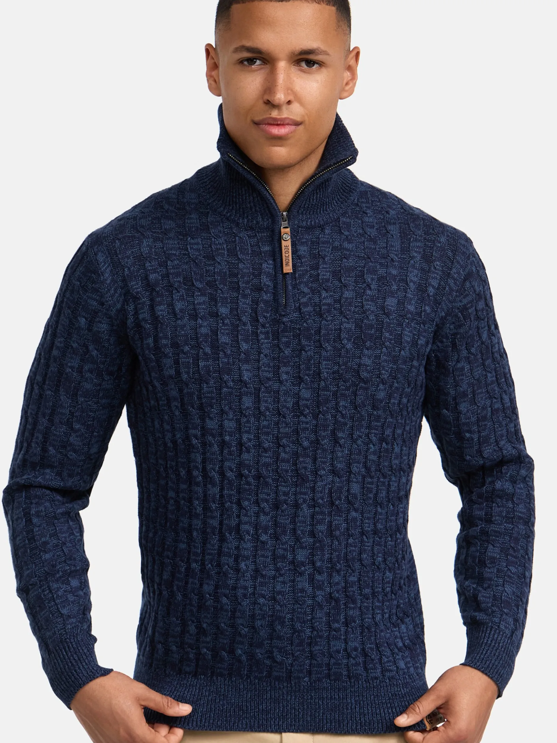 Indicode Herren Strickpullover - INHector in marine