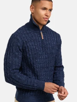 Indicode Herren Strickpullover - INHector in marine