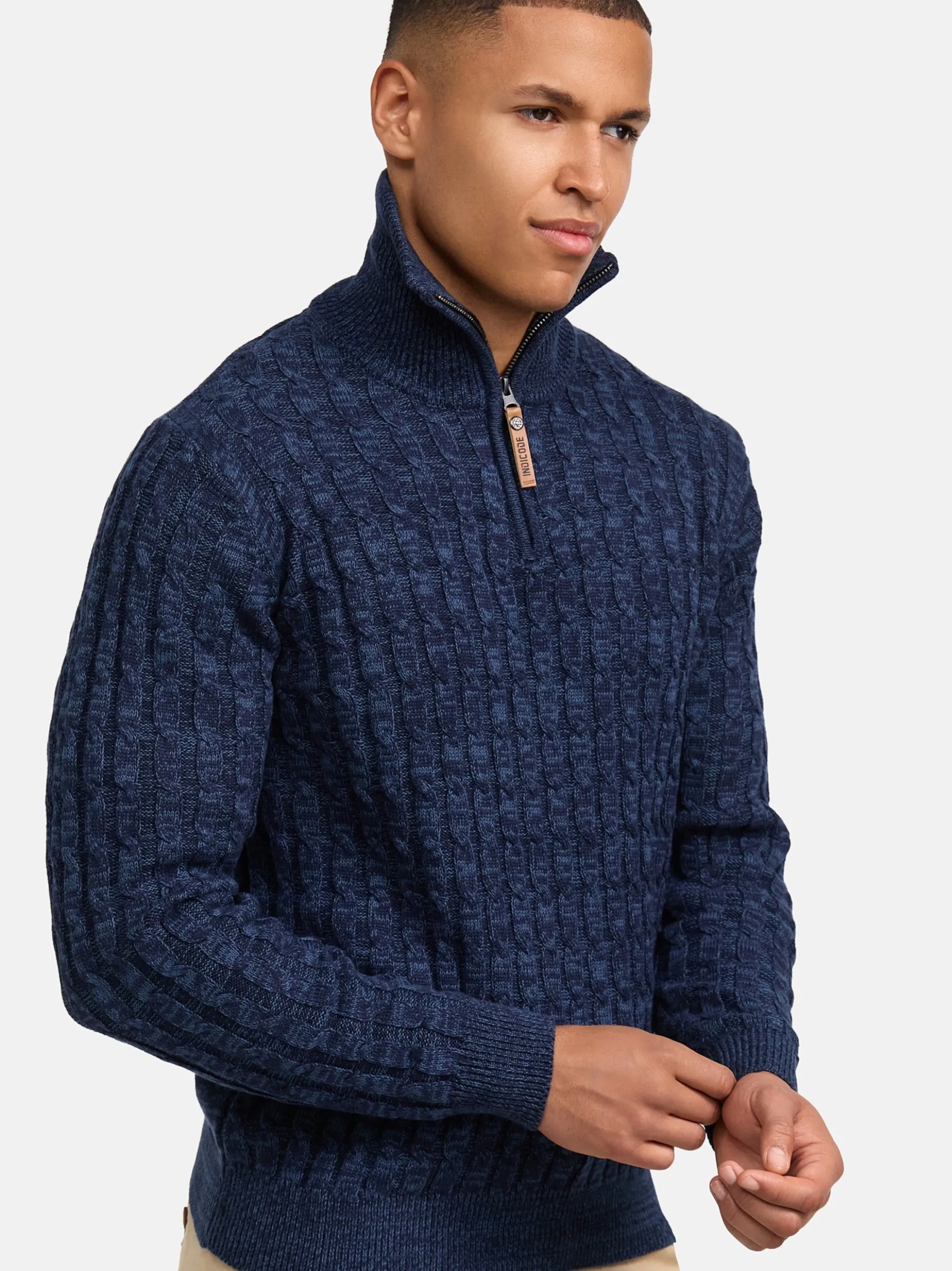 Indicode Herren Strickpullover - INHector in marine