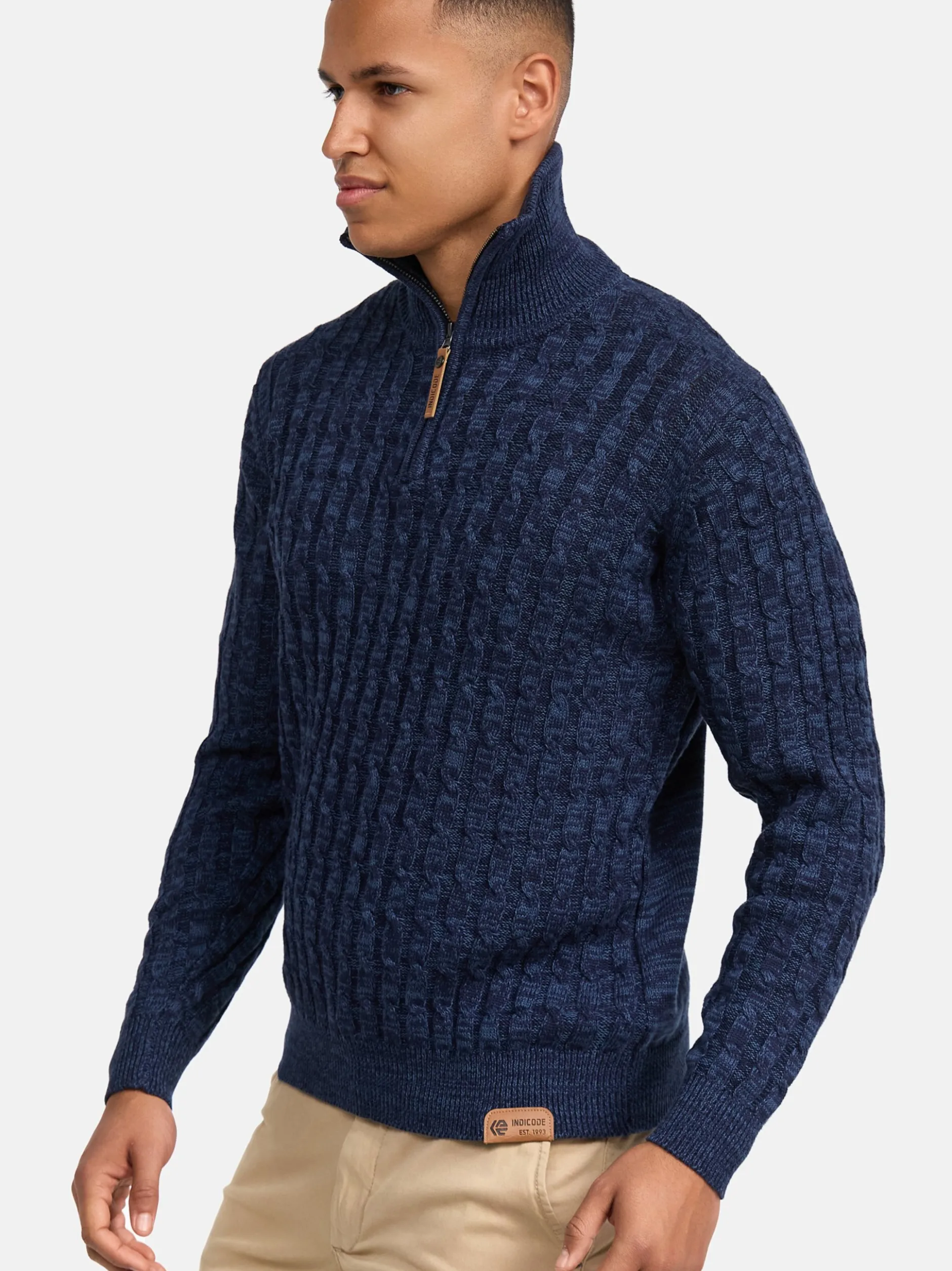Indicode Herren Strickpullover - INHector in marine