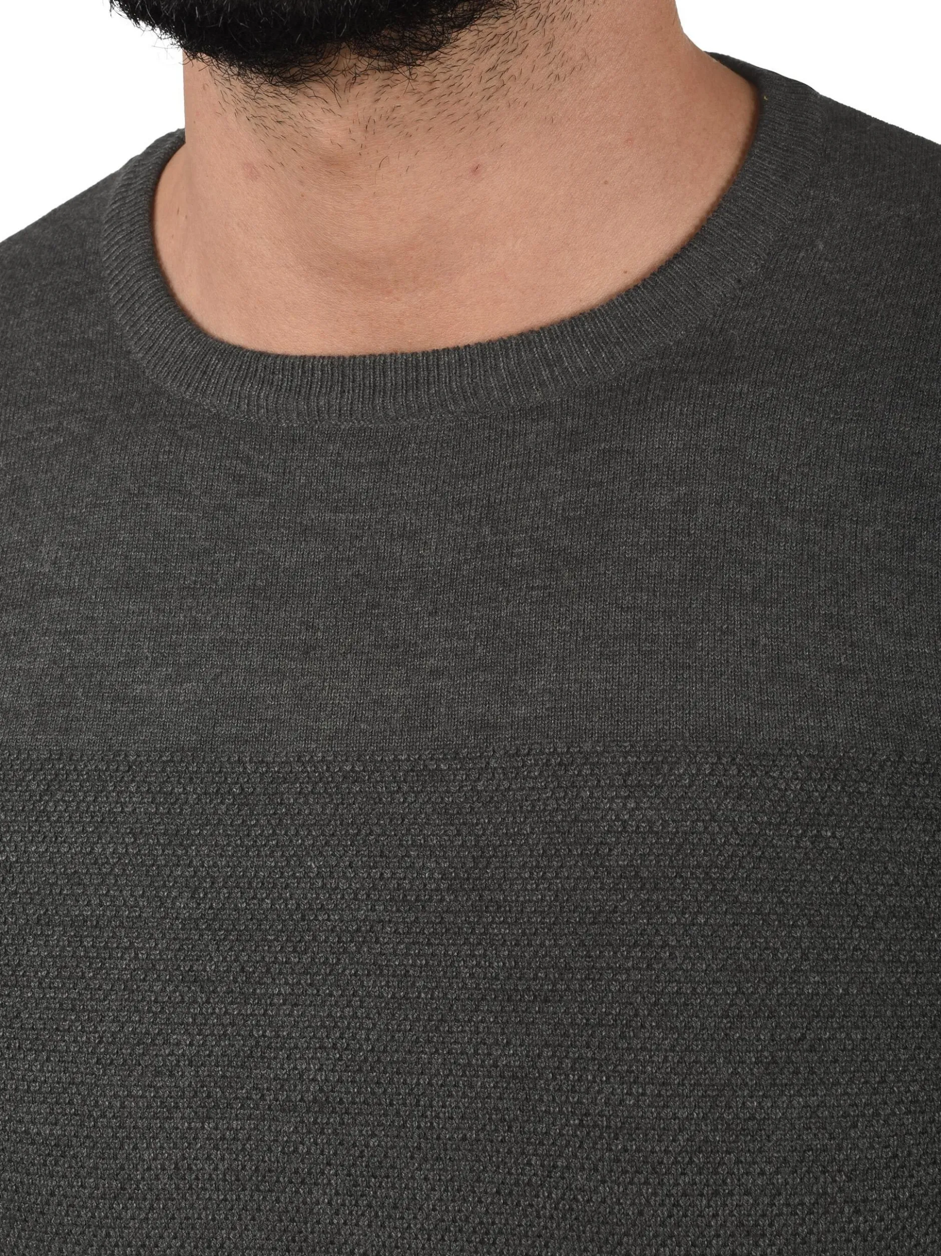 Indicode Herren Strickpullover - IDErnesto in anthrazit