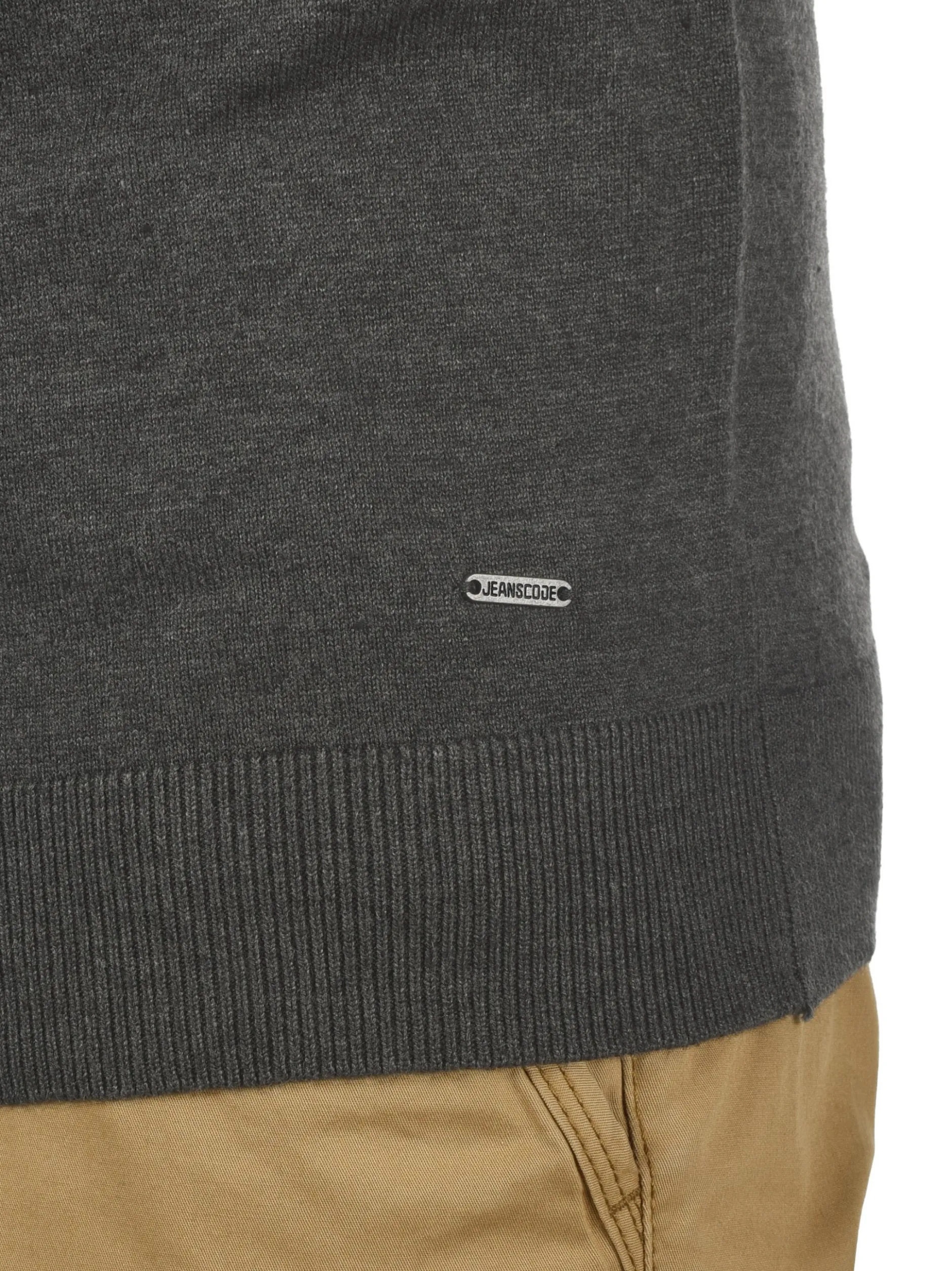 Indicode Herren Strickpullover - IDErnesto in anthrazit