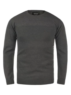 Indicode Herren Strickpullover - IDErnesto in anthrazit