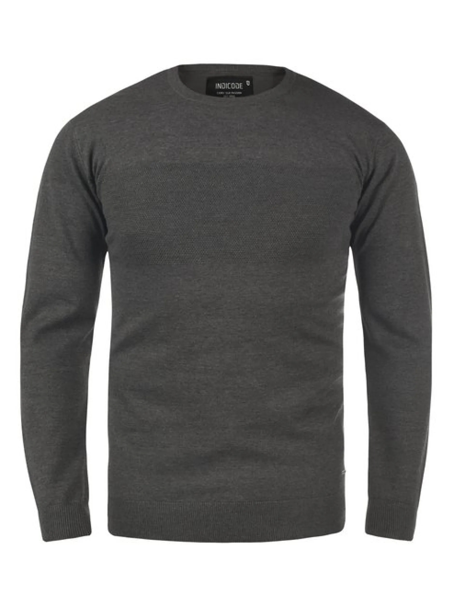 Indicode Herren Strickpullover - IDErnesto in anthrazit