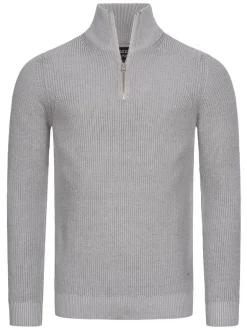 Indicode Herren Strickpullover - Mayer in hellgrau