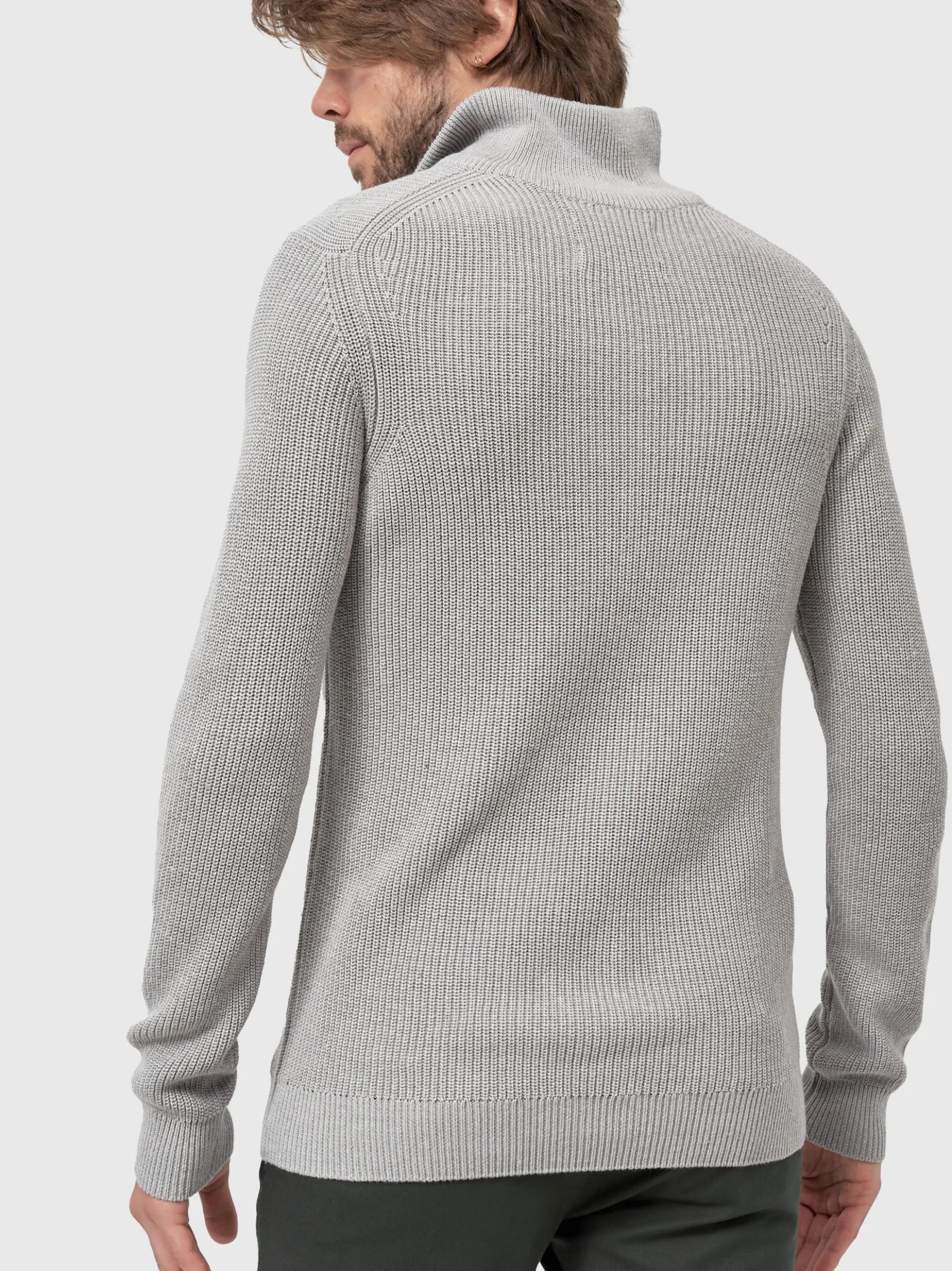 Indicode Herren Strickpullover - Mayer in hellgrau