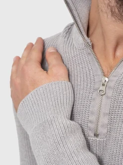 Indicode Herren Strickpullover - Mayer in hellgrau