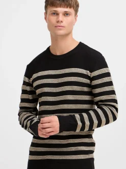 Indicode Herren Strickpullover - IDPanloop in schwarz