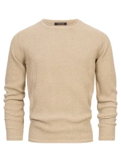 Indicode Herren Strickpullover - INPetri in beige