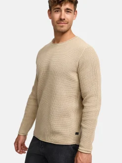 Indicode Herren Strickpullover - INPetri in beige