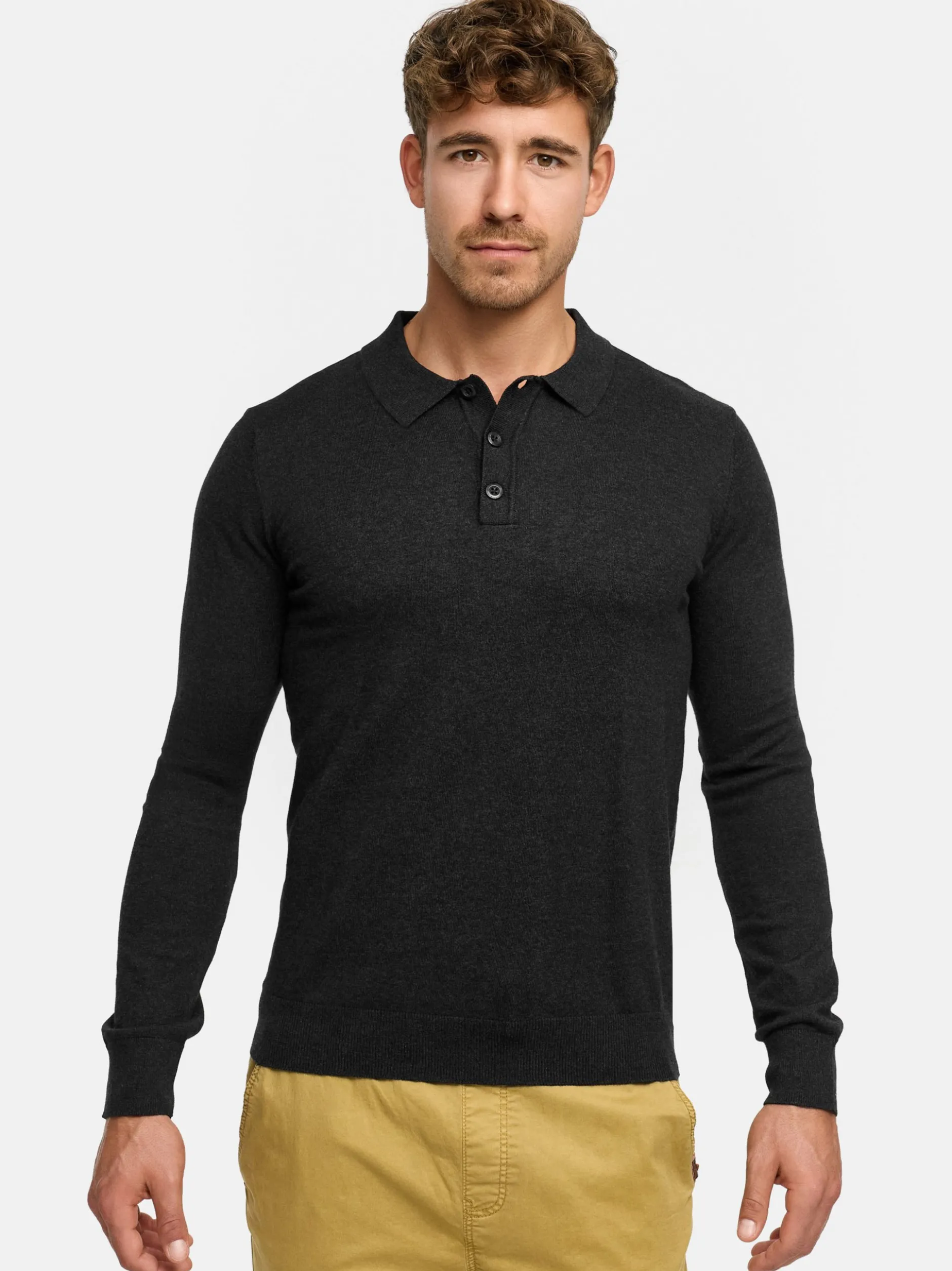 Indicode Herren Strickpullover - INKastra in anthrazit