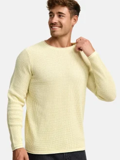 Indicode Herren Strickpullover - INPetri in vanille weiß