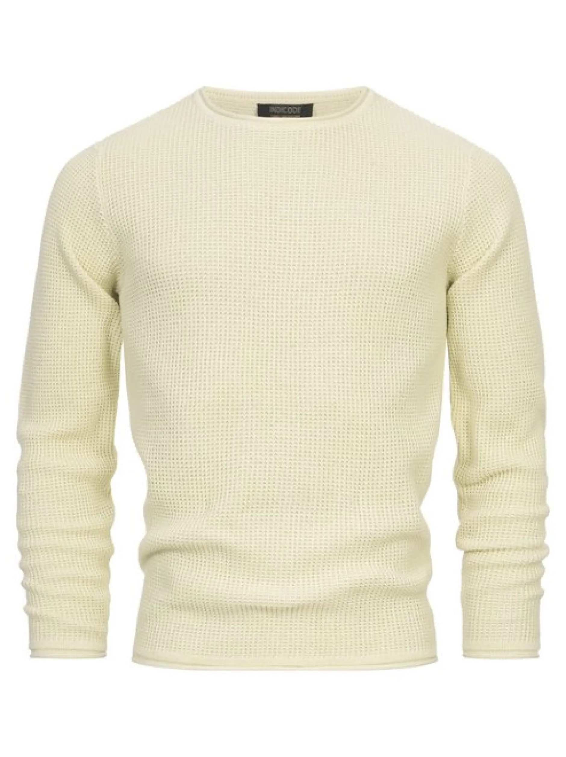 Indicode Herren Strickpullover - INPetri in vanille weiß