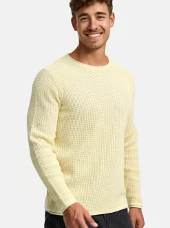 Indicode Herren Strickpullover - INPetri in vanille weiß