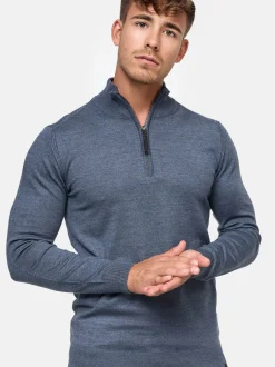 Indicode Herren Strickpullover - Gore in hellblau blau
