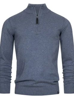 Indicode Herren Strickpullover - Gore in hellblau blau