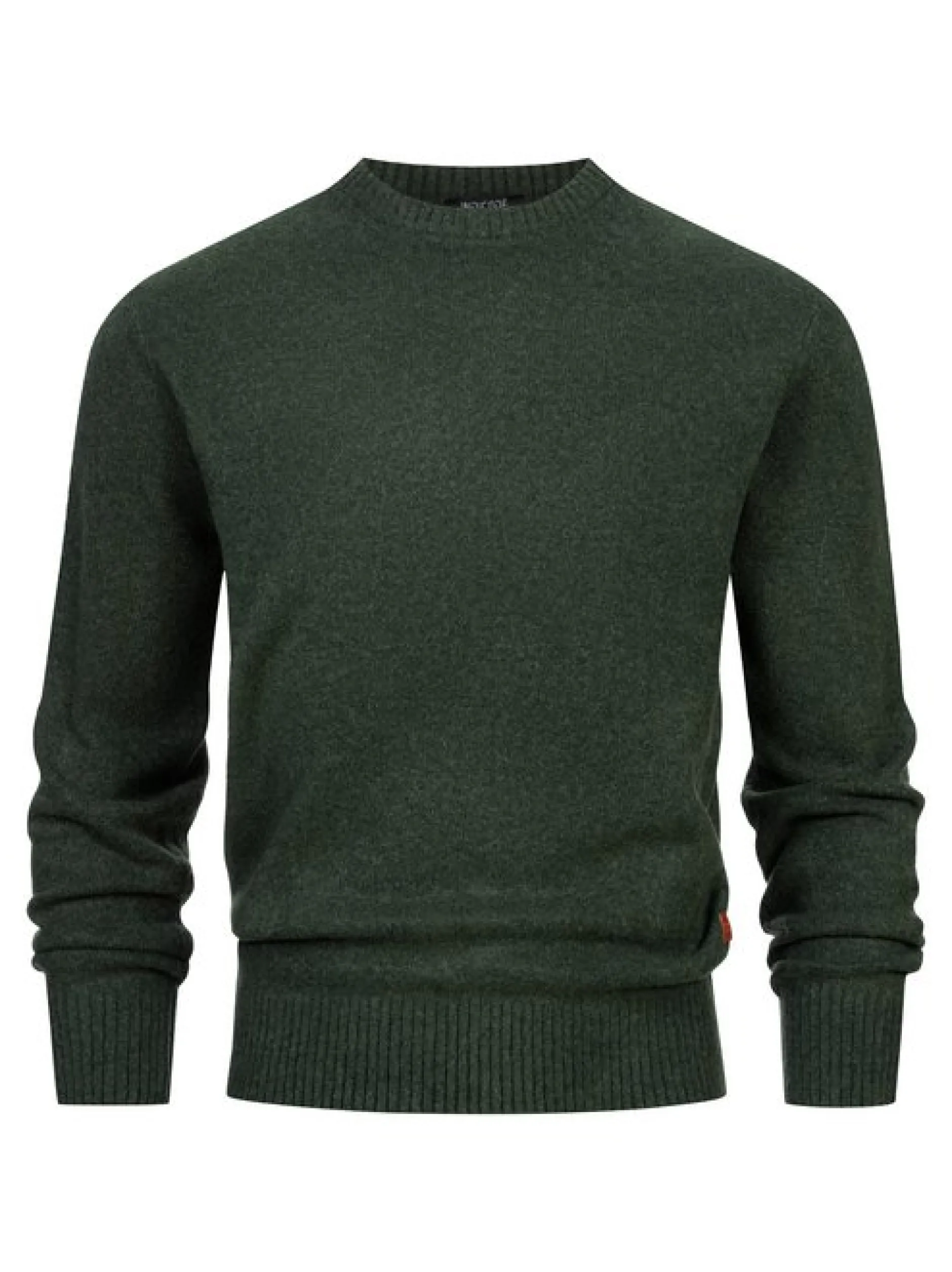 Indicode Herren Strickpullover - INTrax O-neck in oliv grün