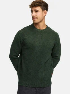 Indicode Herren Strickpullover - INTrax O-neck in oliv grün