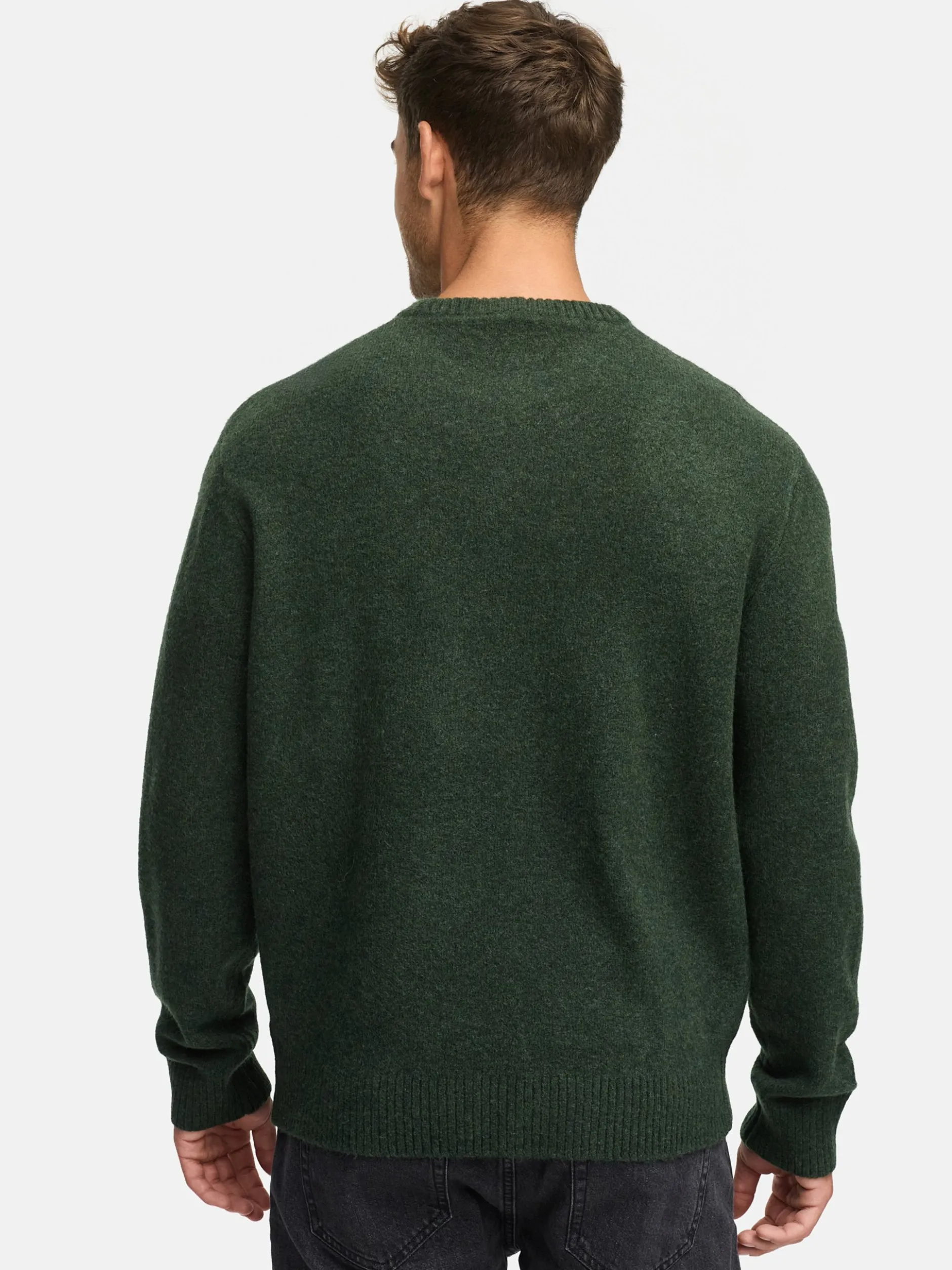 Indicode Herren Strickpullover - INTrax O-neck in oliv grün