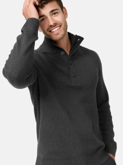 Indicode Herren Strickpullover - INIsalu in anthrazit