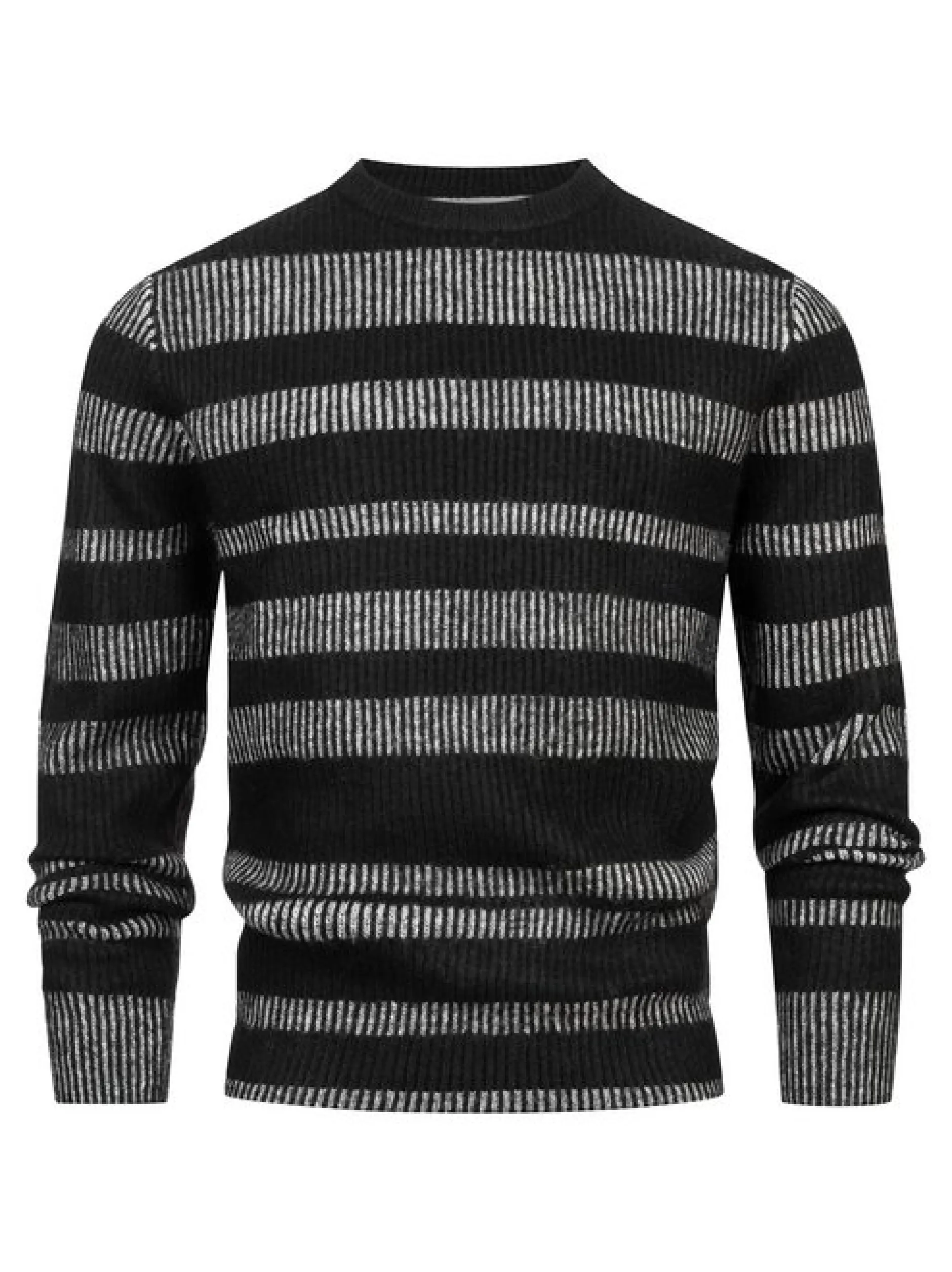 Indicode Herren Strickpullover - INKalle in schwarz grau