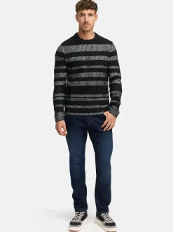 Indicode Herren Strickpullover - INKalle in schwarz grau