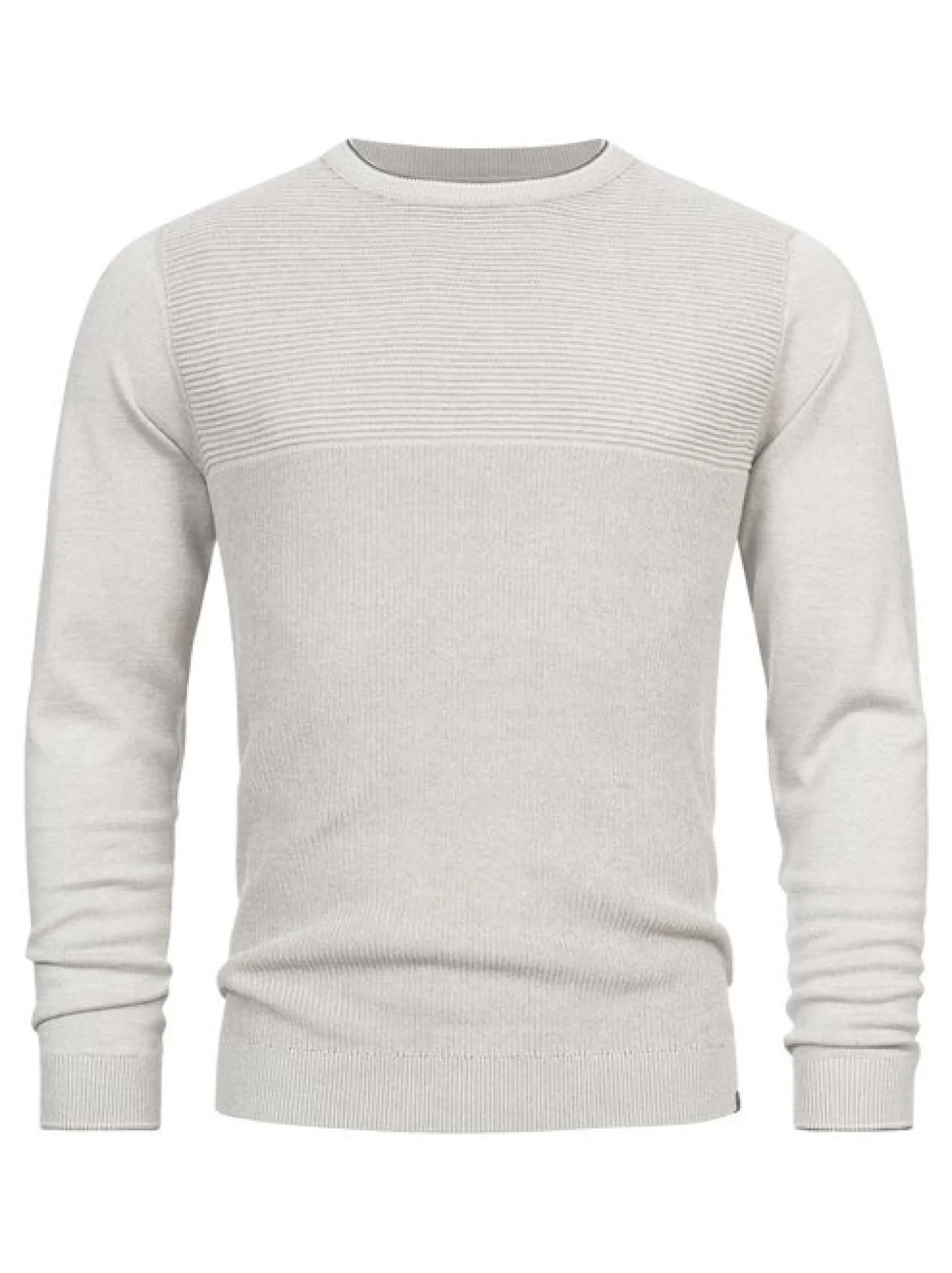 Indicode Herren Strickpullover - INReign in hellgrau