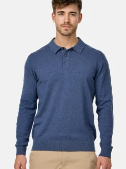 Indicode Herren Strickpullover - INChips in blau