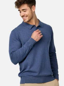 Indicode Herren Strickpullover - INChips in blau