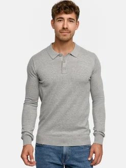 Indicode Herren Strickpullover - INKastra in hellgrau