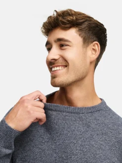 Indicode Herren Strickpullover - INMargous o-neck in anthrazit