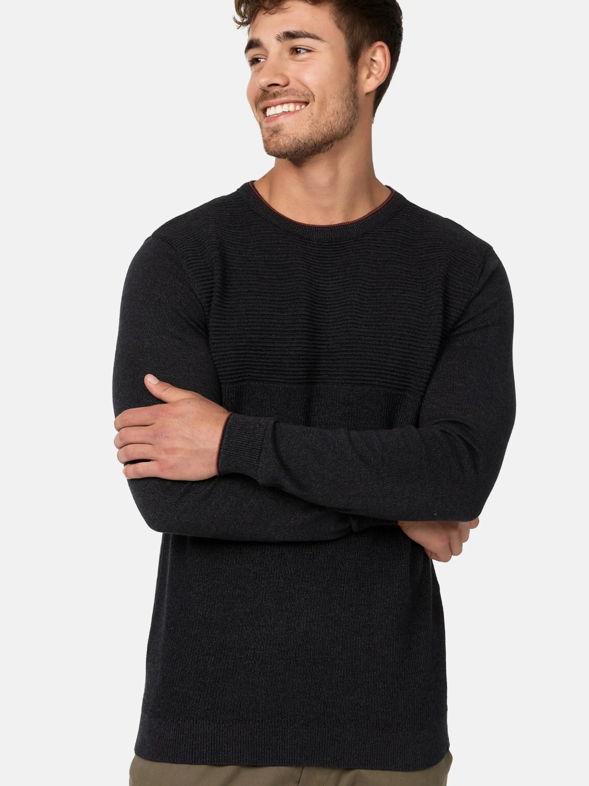 Indicode Herren Strickpullover - INReign in schwarz