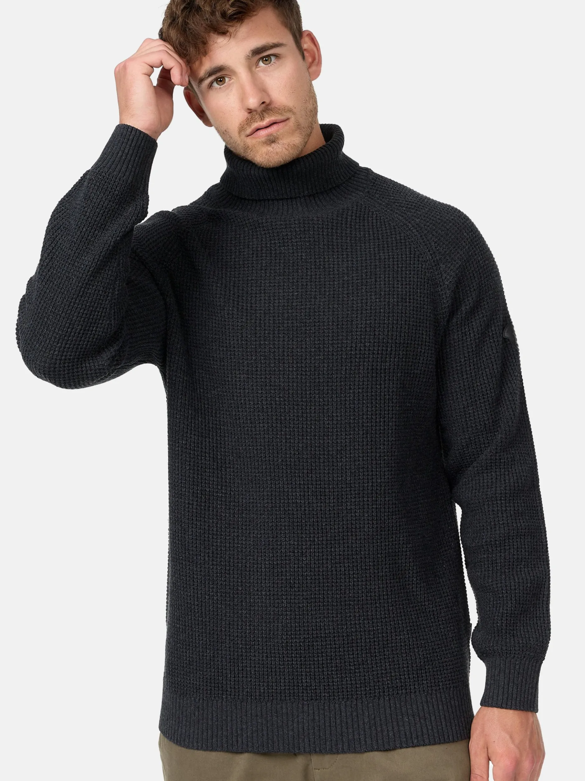 Indicode Herren Strickpullover - INHarlan in anthrazit