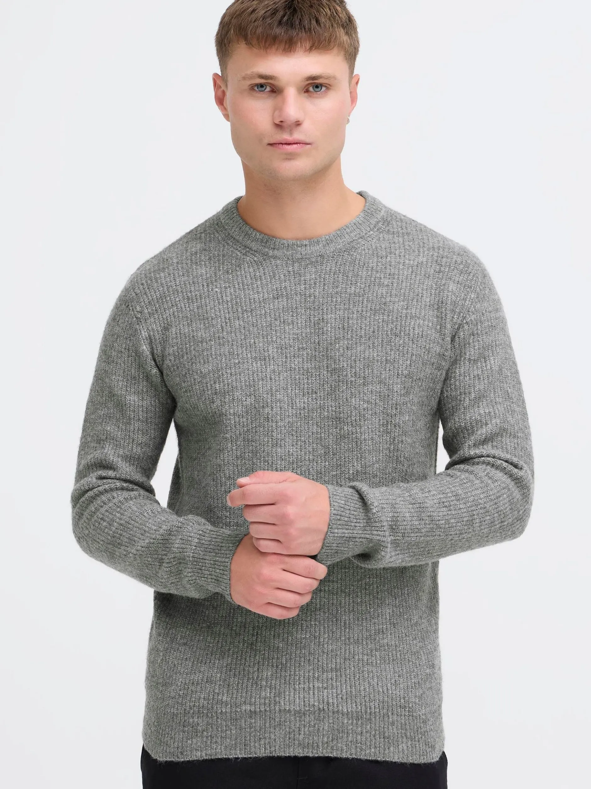 Indicode Herren Strickpullover - IDBratram in grau