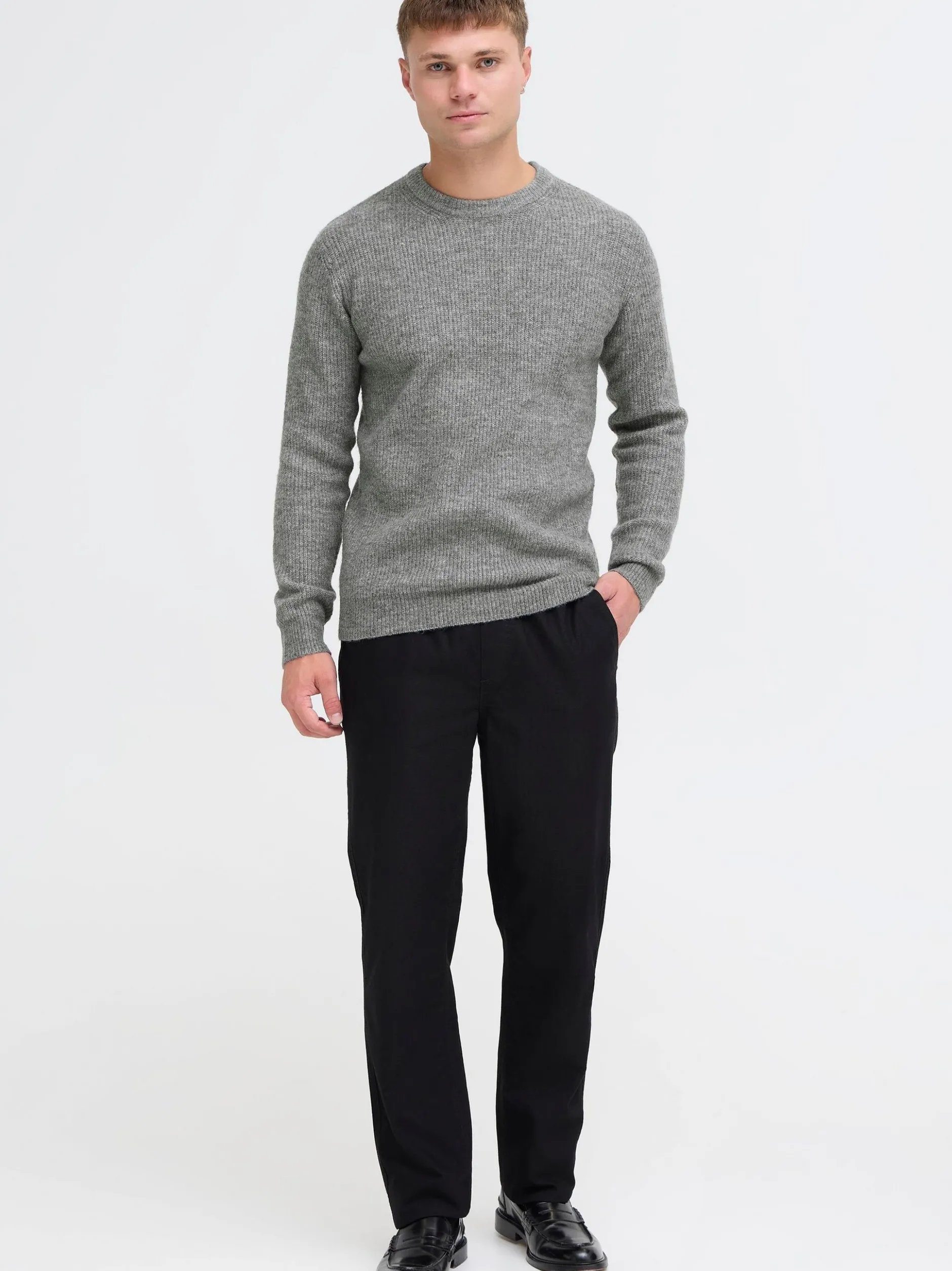 Indicode Herren Strickpullover - IDBratram in grau