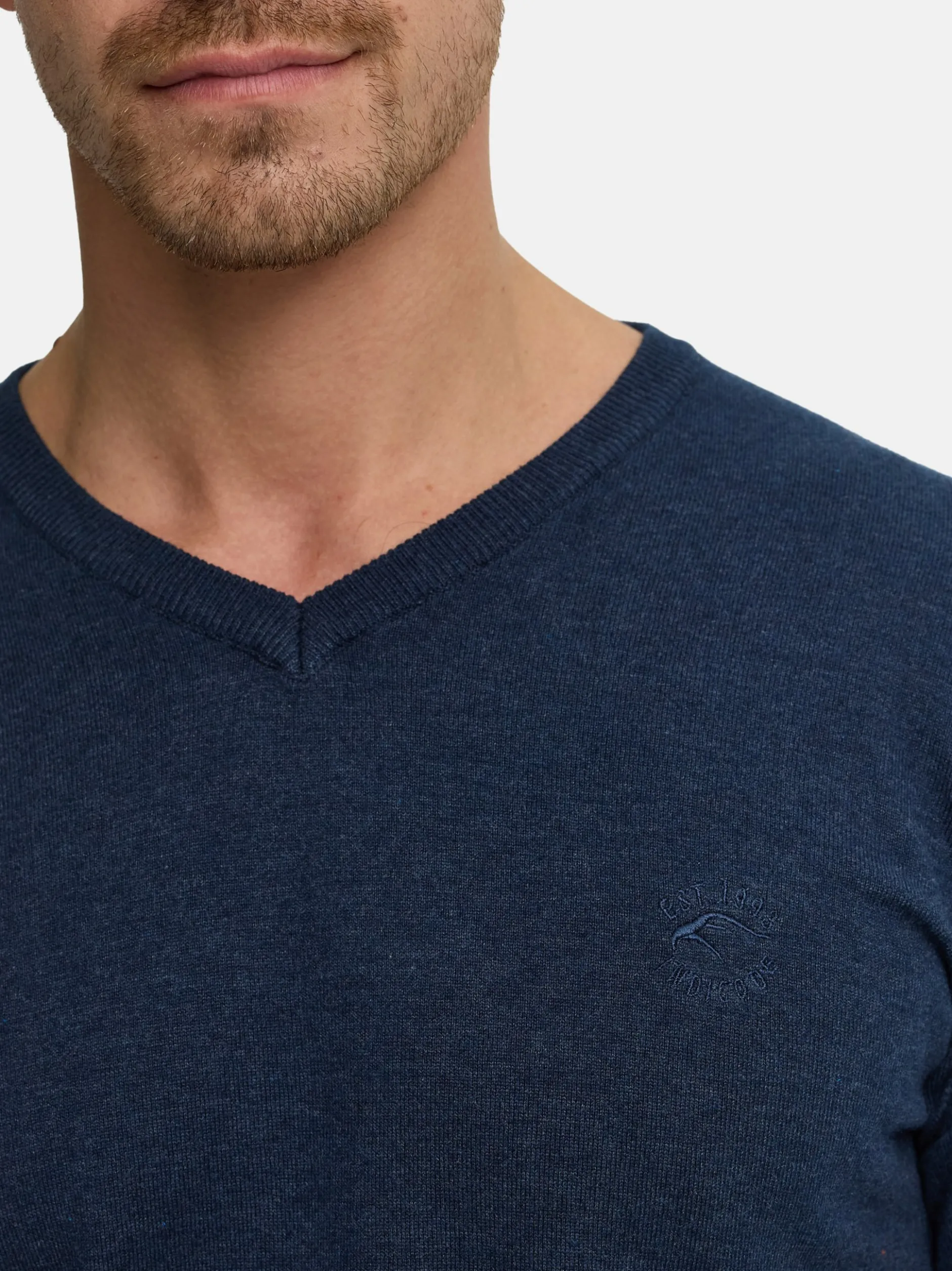 Indicode Herren Strickpullover - INTikks in marine