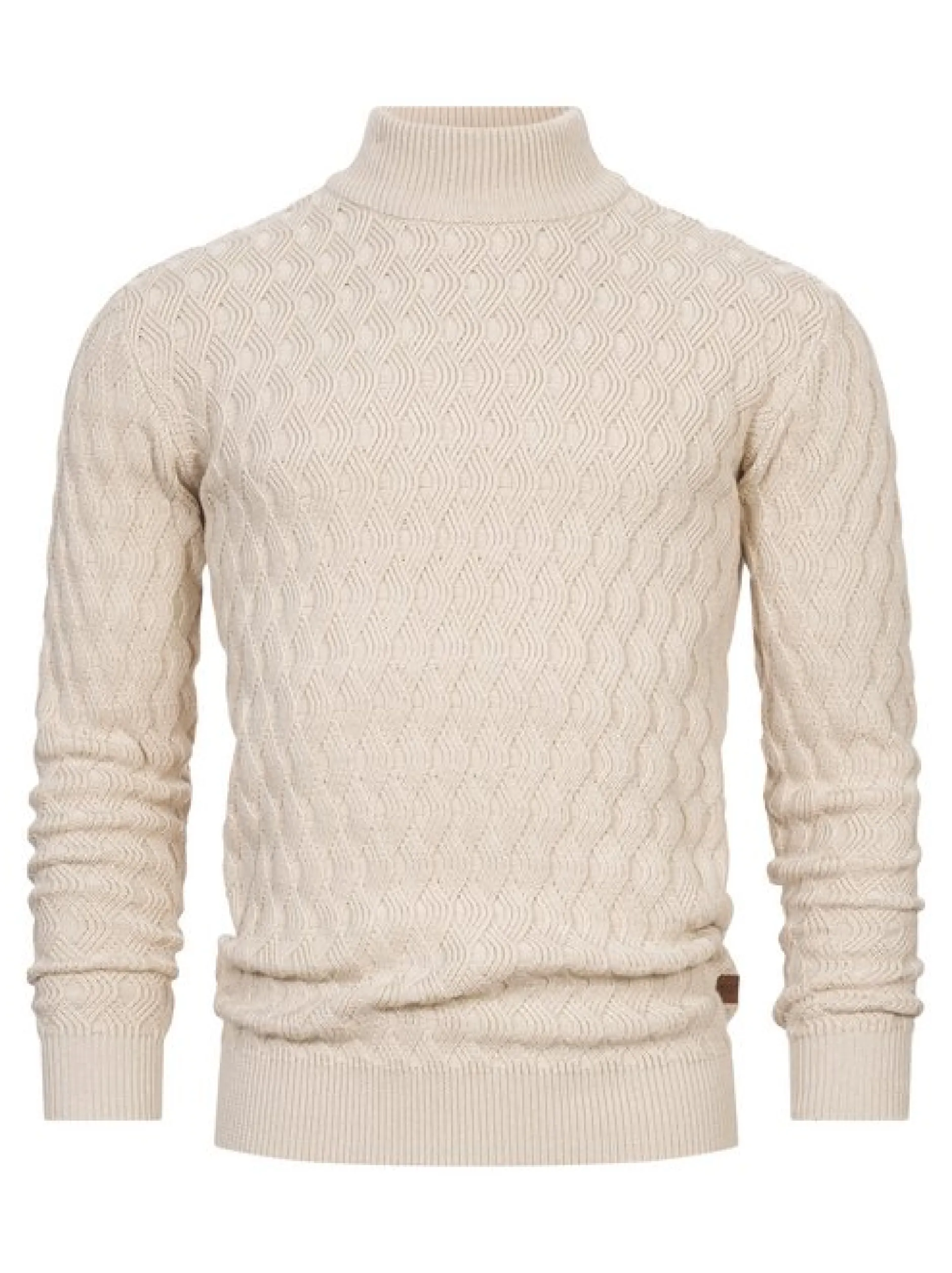 Indicode Herren Strickpullover - INAlpha in beige taupe